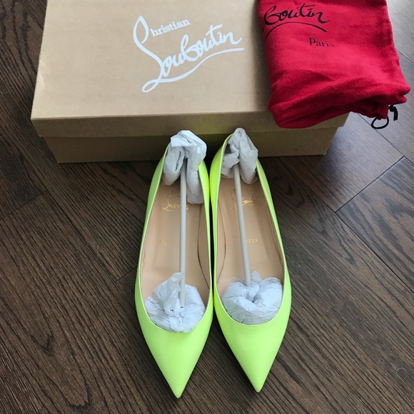 Christian Louboutin Shoes - 🚫Sold🚫Christian Louboutin yellow patent flats